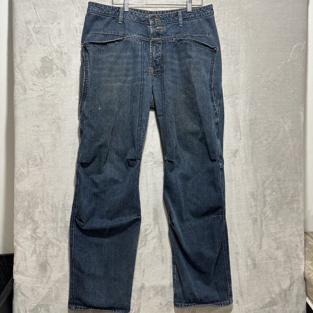 VTG Marithe Francois Girbaud Dark Wash Straight Leg Jeans Y2K Streetwear Size 38